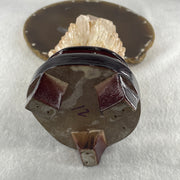 Natural Clear White Quartz Tower Cluster with Wooden Stand 640.8g 87.6 by 82.3 by 160.0mm - Huangs Jadeite and Jewelry Pte Ltd