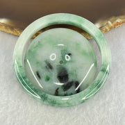 Type A Green Lavender with Green Piao Hua Jadeite Baby Bangle and Ping An Kou Donut Set 39.89g 6.5 by 6.0mm 42.7 by 6.6mm (very Slight Internal Line) - Huangs Jadeite and Jewelry Pte Ltd