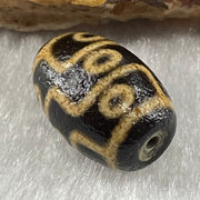 Natural Powerful Tibetan Old Oily Agate 9 Eyes Dzi Bead Heavenly Master (Tian Zhu) 九眼天诛 1.91g 14.0 by 9.8mm - Huangs Jadeite and Jewelry Pte Ltd