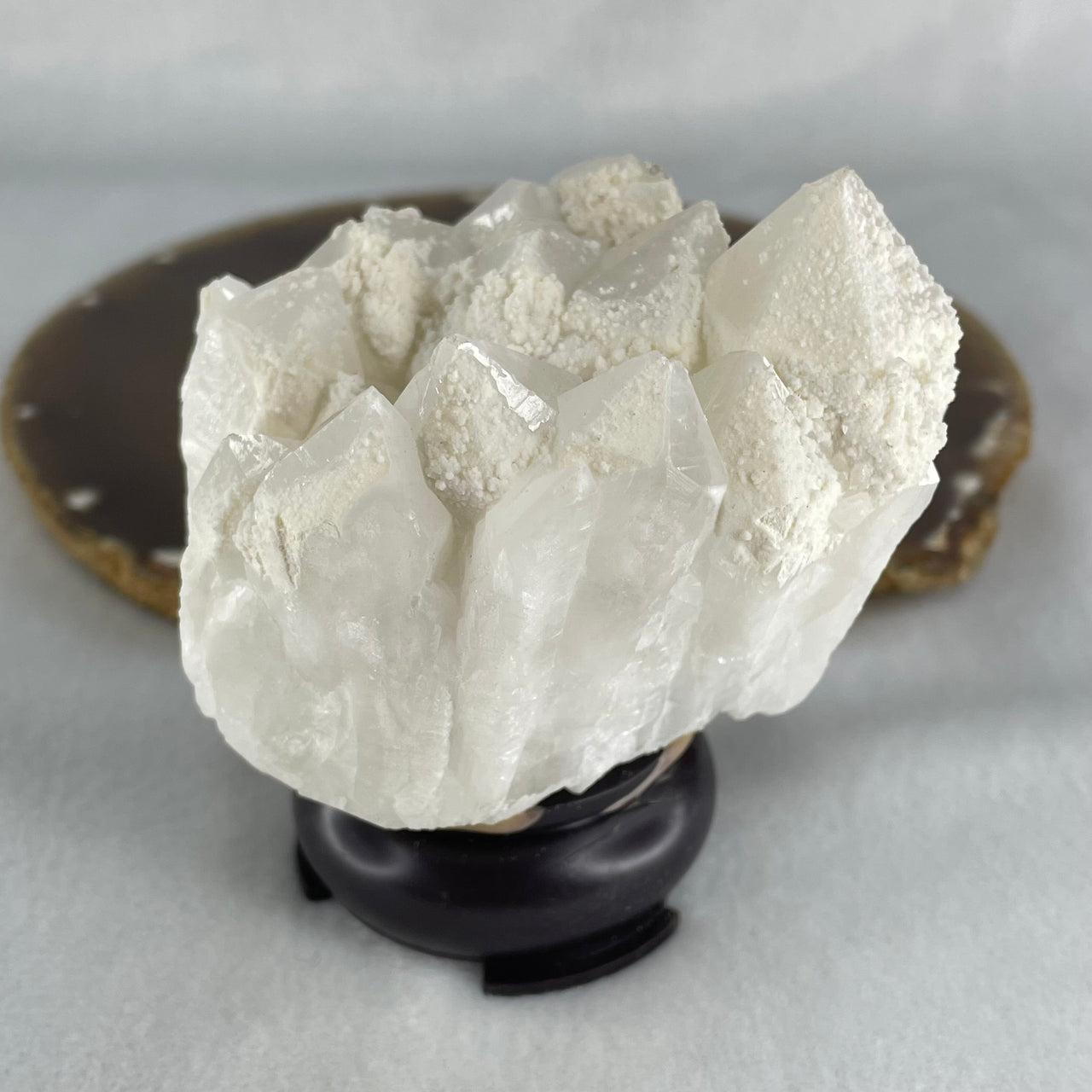 Natural Milky White Quartz Display 334.86g 77.4 by 59.0 by 87.7mm - Huangs Jadeite and Jewelry Pte Ltd
