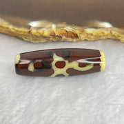 Natural Powerful Tibetan Old Oily Agate 5 Eyes Lightning Dzi Bead Heavenly Master (Tian Zhu) 五眼闪电天珠 8.77g 37.9 by 12.2mm - Huangs Jadeite and Jewelry Pte Ltd