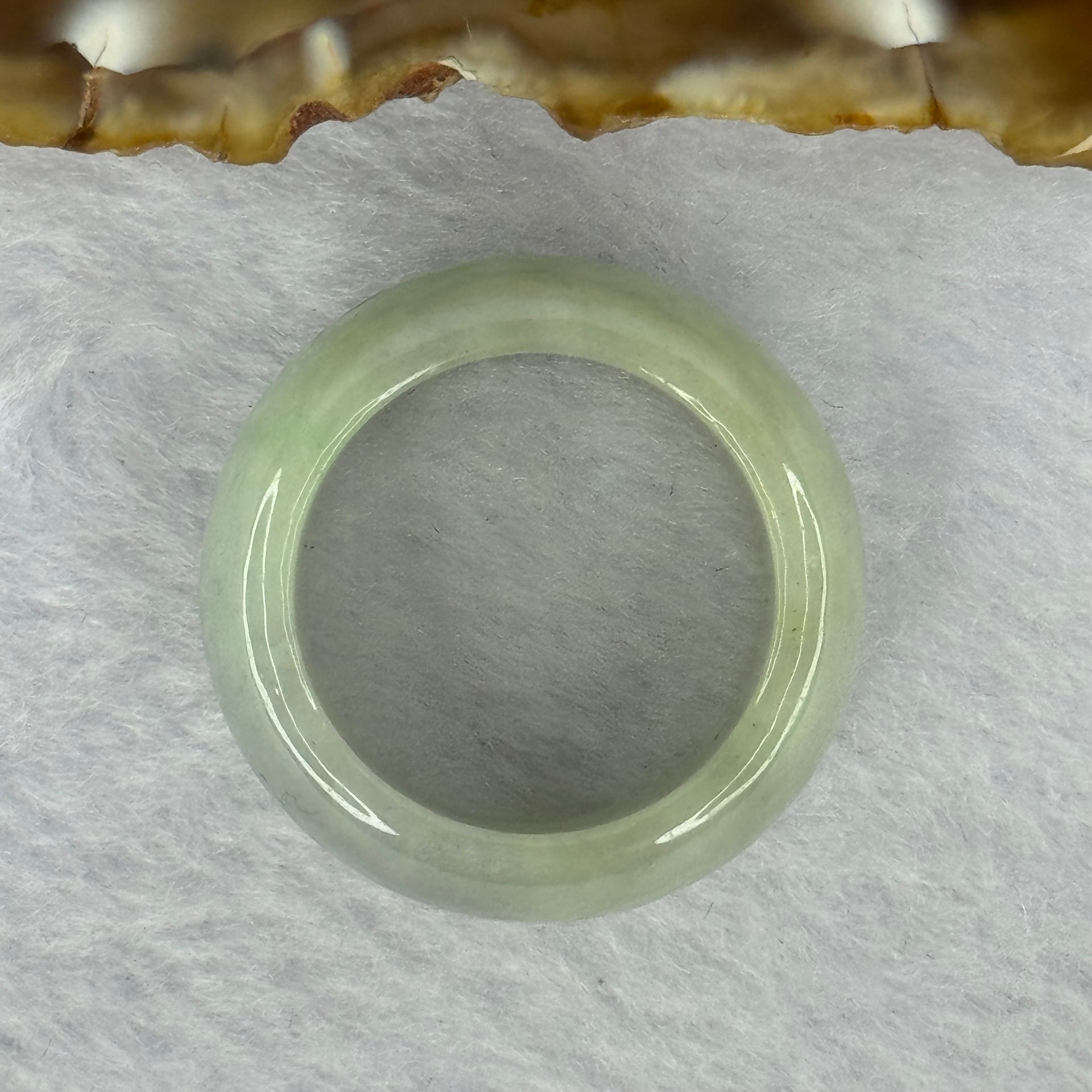 Type A Green with Lavender Jadeite Ring 11.09g 12.8 by 4.5mm US10.5 HK23.5 (Slight External Rough? - Huangs Jadeite and Jewelry Pte Ltd