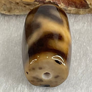Natural Powerful Tibetan Old Oily Agate Patina Guiren Tairen Human Dzi Bead Totem Amulet Heavenly Master (Tian Zhu) 贵人天诛 4.78g 19.5 by 11.6mm - Huangs Jadeite and Jewelry Pte Ltd