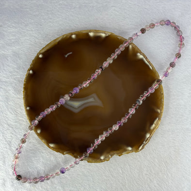 Average Grade Natural Super 7 Crystal Beads Necklace 天然超级七水晶珠项链 35.47g 54cm 7.2mm 84 Beads