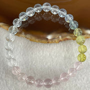 Very Very High Grade Transparent Natural Morganite Beryl Beads Bracelet 13.78g 16cm 7.3mm 27 Beads - Huangs Jadeite and Jewelry Pte Ltd