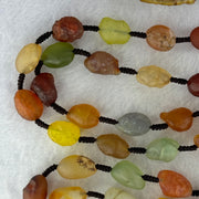 Natural Muti Color Chalcedony Agate Necklace 99.67g 24.4 by 17.1 by 17.0mm - Huangs Jadeite and Jewelry Pte Ltd