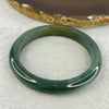 Type A Intense Blueish Green with Yellow Jadeite Bangle 36.78g Inner Diameter 54.7mm 9.5 by 7.4mm (Close to Perfect) - Huangs Jadeite and Jewelry Pte Ltd