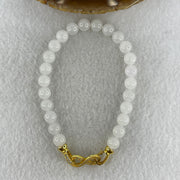 Natural Type A Semi Icy Light Lavender Jadeite Beads Bracelet | (25.05g | 20cm | 8.1mm x 24 Beads | Synergy, "Zi Qi Dong Lai" Noble Benefactor Magnet & Feng Shui Serenity Catalyst) - Huangs Jadeite and Jewelry Pte Ltd