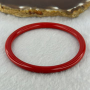 Natural Red Cinnabar Bangle 16.50g Internal Diameter 56.4mm 5.3 by 5.6mm - Huangs Jadeite and Jewelry Pte Ltd