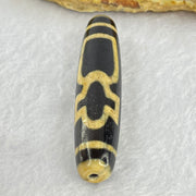 Natural Powerful Tibetan Old Oily Agate Cai Shen with Moon Sun Star Dzi Bead Heavenly Master (Tian Zhu) 财神长天珠 16.79g 58.2 by 13.6mm - Huangs Jadeite and Jewelry Pte Ltd