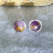 Good Grade Natural Auralite 23 S925 Silver Earrings 2.27g 8.0 by 4.5mm - Huangs Jadeite and Jewelry Pte Ltd