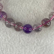 Above Average Grade Natural Super 7 Crystal Beads Bracelet 天然超级七水晶珠手链 21.93g 16cm 9.2mm 21 Beads - Huangs Jadeite and Jewelry Pte Ltd