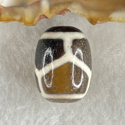 Natural Powerful Tibetan Old Oily Agate Turtle or Tortoise Shell Bead Heavenly Master (Tian Zhu) 龟壳天珠 4.41g 17.4 by 13.0mm - Huangs Jadeite and Jewelry Pte Ltd