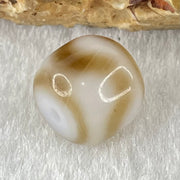 Natural Powerful Tibetan Old Oily Agate Tiger Tooth Daluo Dzi Bead Heavenly Master (Tian Zhu) 1.88g 9.9 by 10.9mm - Huangs Jadeite and Jewelry Pte Ltd