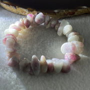 Natural Tourmaline Beads Irregular Bracelet 42.69g 15cm 12.6mm 34Beads - Huangs Jadeite and Jewelry Pte Ltd