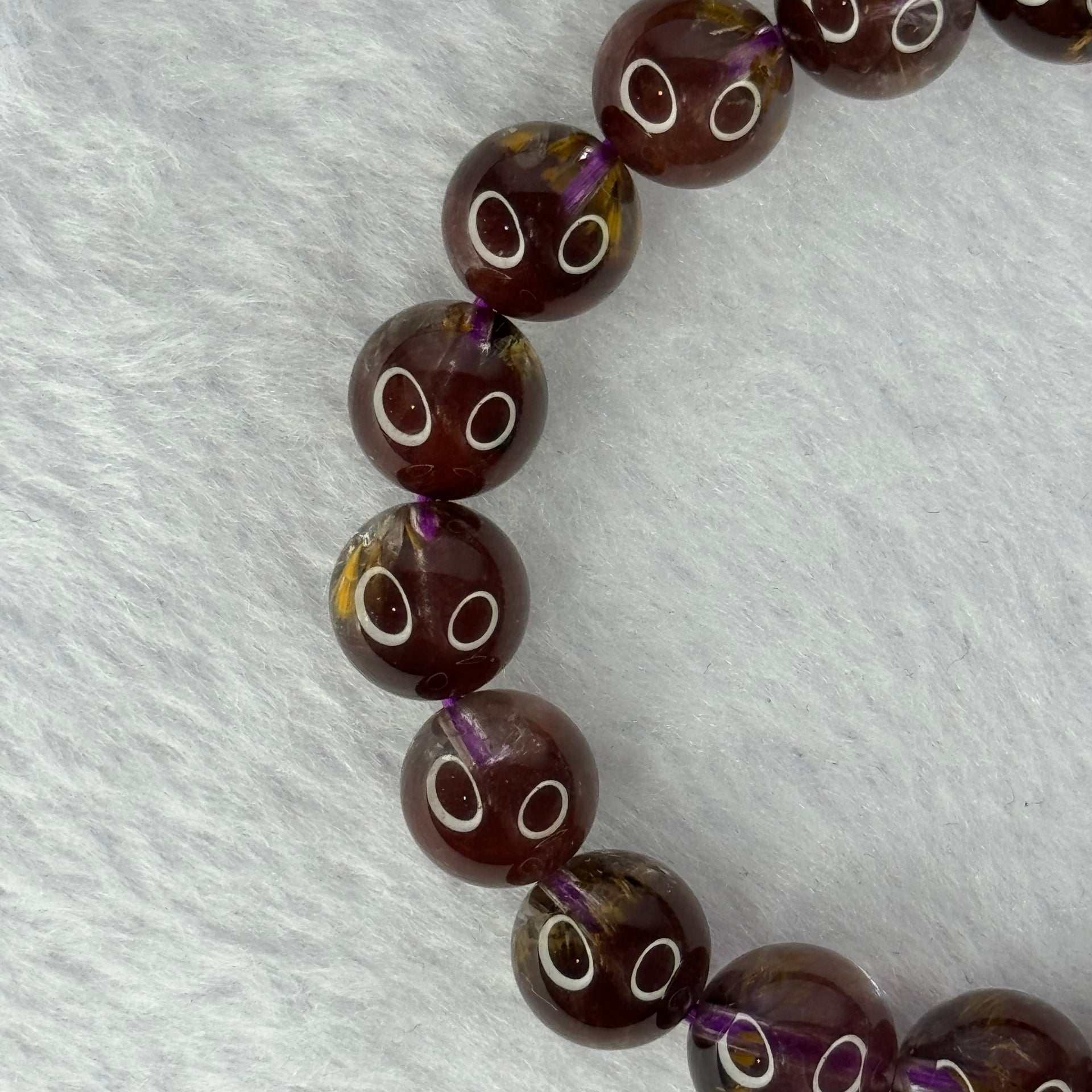 Very Good Grade Natural Auralite 23 Bracelet 天然激光23手链 26.71g 16.5cm 9.9mm 20 Beads - Huangs Jadeite and Jewelry Pte Ltd