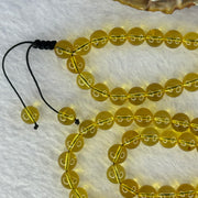 Natural Yellow Amber Foot Pendent 32.5 by 24.2 by 19.5mm with Yellow Amber Beads Necklace 6.9mm 104 Beads Total 22.56g - Huangs Jadeite and Jewelry Pte Ltd