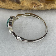 Natural-Blueish-Green-Tourmaline-Heart-Shape-in-S925-Sliver-Ring-1.60g-5.2-by-5.5-by-2.0mm-(Adjustable-Size)
