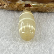 Natural Powerful Tibetan Old Oily Agate 3-Lines Dzi Bead Heavenly Master (Tian Zhu) 三行天诛 3.01g 20.1 by 10.2mm - Huangs Jadeite and Jewelry Pte Ltd