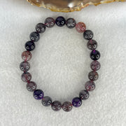 Good Grade Natural Blackcurrant Super 7 Beads Bracelet 20.68g 16.5cm 8.7mm 23 Beads - Huangs Jadeite and Jewelry Pte Ltd