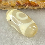 Natural Powerful Tibetan Old Oily Agate 3 Eyes Dzi Bead Heavenly Master (Tian Zhu) 三眼天诛 2.92g 20.1 by 10.1mm - Huangs Jadeite and Jewelry Pte Ltd