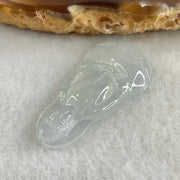 Type A Icy Colourless to White Jadeite Guan Yin Pendant 4.09g 31.8 by 17.2 by 4.7mm - Huangs Jadeite and Jewelry Pte Ltd