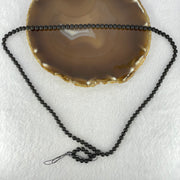 Natural Dark Matt Black Amber Beads Necklace 天然大黑天翁琥珀项链 11.40g 58cm 5.7mm 108 Beads - Huangs Jadeite and Jewelry Pte Ltd