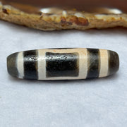 Natural Powerful Tibetan Old Oily Agate Sky Door Serenity 1 Eye Dzi Bead Heavenly Master (Tian Zhu) 一眼天诛 12.89g 46.8 by 13.3mm - Huangs Jadeite and Jewelry Pte Ltd