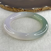 Certified Natural Green with Lavender Agate Bangle 49.56g Internal Diameter 56.6mm 10.7 by 11.0mm (Perfect) - Huangs Jadeite and Jewelry Pte Ltd