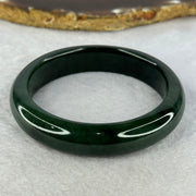Type A Dark Green Jadeite Bangle Internal Diameter 55.0mm 56.42g 12.8 by 8.7mm (Slight Internal Line) - Huangs Jadeite and Jewelry Pte Ltd
