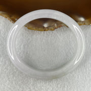 Type A Natural Jelly Lavender Light Green Jadeite Oval Bangle 41.51g Inner Diameter 52.7mm 11.8 by 7.4mm (Very Slight Internal Lines) - Huangs Jadeite and Jewelry Pte Ltd