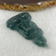 Natural Type A Semi Icy Blueish Green Jadeite Tara Guanyin Pendant 16.9g 56.7 by 32.4 by 6.5mm - Huangs Jadeite and Jewelry Pte Ltd