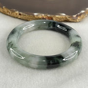 Type A Green Lavender with Dark Green Piao Hua Jadeite Bangle 44.77g Internal Diameter 52.1mm by 10.9 by 11.2mm (Slight Internal Lines) - Huangs Jadeite and Jewelry Pte Ltd