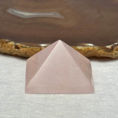 Natural Rose Quartz Pyramid Mini Display 天然玫瑰水晶金字塔摆件 59.72g 44.7 by 43.5 by 27.0mm - Huangs Jadeite and Jewelry Pte Ltd