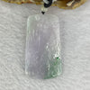 Type A Semi Icy Lavender Green with Spicy Green Spot Shan Shui with Gui Ren Scenic Pendant 山水贵人 17.51g 52.4 by 29.4 by 4.3mm - Huangs Jadeite and Jewelry Pte Ltd