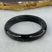 Type A Highly Translucent Black Grey Wuji Jadeite Baby Bangle 13.48g Internal Diameter 36.4mm 7.8 by 5.2mm (Very Slight External Rough) - Huangs Jadeite and Jewelry Pte Ltd