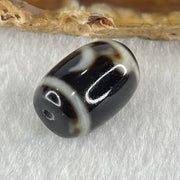 Natural Powerful Tibetan Old Oily Green Tara Dzi Bead Heavenly Master (Tian Zhu) 绿度母天珠 4.92g 18.1 by 12.9mm - Huangs Jadeite and Jewelry Pte Ltd