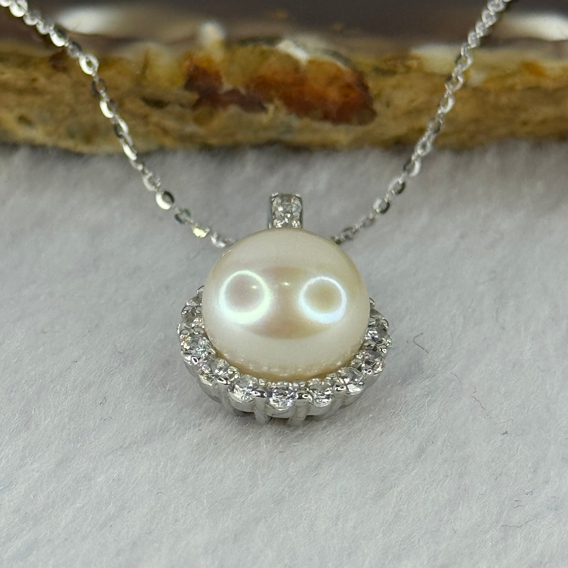 Natural Pearl in S925 Sliver Multi Purpose Pendant Clasp in S925 Silver Necklace 4.52g 10.5mm - Huangs Jadeite and Jewelry Pte Ltd