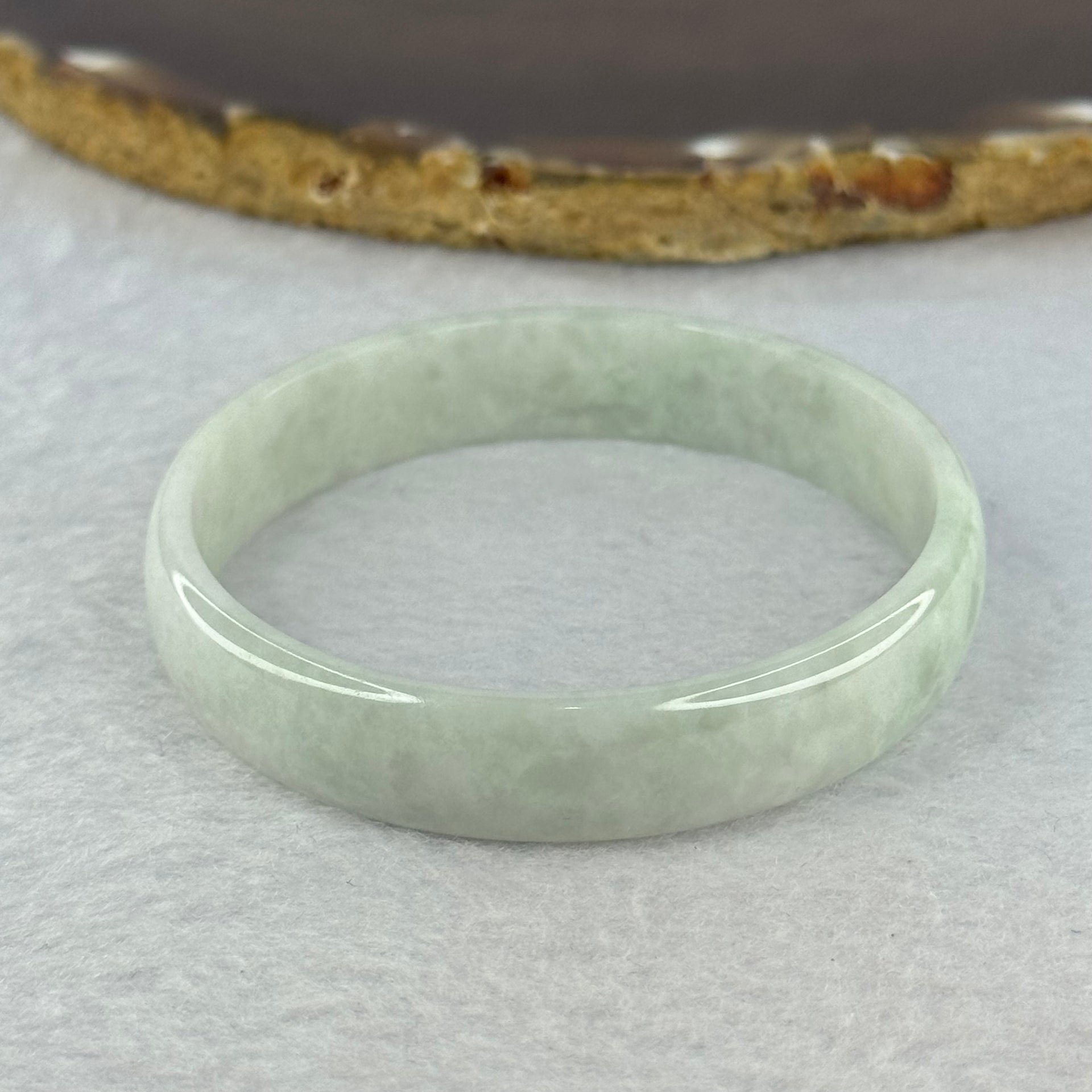 Type A Light Green Jadeite Bangle 20.92g Internal Diameter 52.5mm 11.3 by 3.9mm (Internal Line) - Huangs Jadeite and Jewelry Pte Ltd