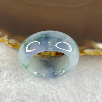 Type A Semi Icy Lavender with Green Piao Hua Jadeite Ring 14.57g 12.0 by 6.2 mm US 10.5 / HK 23.5 (Close to Perfect) - Huangs Jadeite and Jewelry Pte Ltd
