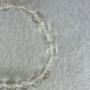 Natural Clear Quartz Beads with Inscription Bracelet 17.96g 16.5cm 8.4mm 23 Beads - Huangs Jadeite and Jewelry Pte Ltd