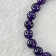 Good Grade Natural Amethyst Bracelet 23.36g 16.5cm 9.5mm 22 Beads - Huangs Jadeite and Jewelry Pte Ltd