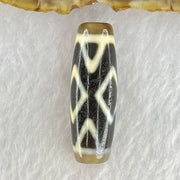 Natural Powerful Tibetan Old Oily Agate 3-Eye Vajra Dzi Bead Heavenly Master (Tian Zhu) 三眼天珠 10.20g 38.4 by 12.9mm - Huangs Jadeite and Jewelry Pte Ltd