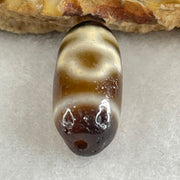 Natural Powerful Tibetan Old Oily Agate Double Bodhi Tree Bead Heavenly Master (Tian Zhu) 2.79g 20.0 by 9.4mm - Huangs Jadeite and Jewelry Pte Ltd