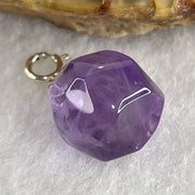 Natural Amethyst Pebble Pendant 2.92g 13.2 by 12.5mm - Huangs Jadeite and Jewelry Pte Ltd