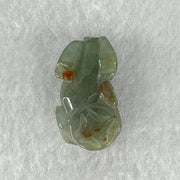 Type A Dark Brown on Blueish Green Jadeite Pixiu Charm 7.34g 24.8 by 14.0 by 11.2mm - Huangs Jadeite and Jewelry Pte Ltd