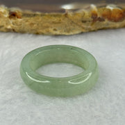 Type A Semi Icy Green Jadeite Ring 4.08g 6.1 by 3.5mm US7.25 HK16 - Huangs Jadeite and Jewelry Pte Ltd