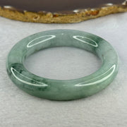 Type A Green with Blueish Green Piao Hua Jadeite Bangle Internal Diameter 54.7mm 90.87g 13.4 by 12.4mm (Very Slight External Rough) - Huangs Jadeite and Jewelry Pte Ltd