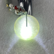 Grand Master Natural Semi Icy Light Green Jadeite Ping An Kou Pendant 20.36g 39.2 by 5.7mm - Huangs Jadeite and Jewelry Pte Ltd
