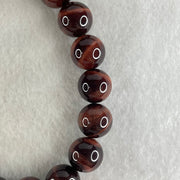 Natural Red Tiger's Eye Quartz Beads Bracelet 28.99g 16cm 10.3mm 19 Beads - Huangs Jadeite and Jewelry Pte Ltd
